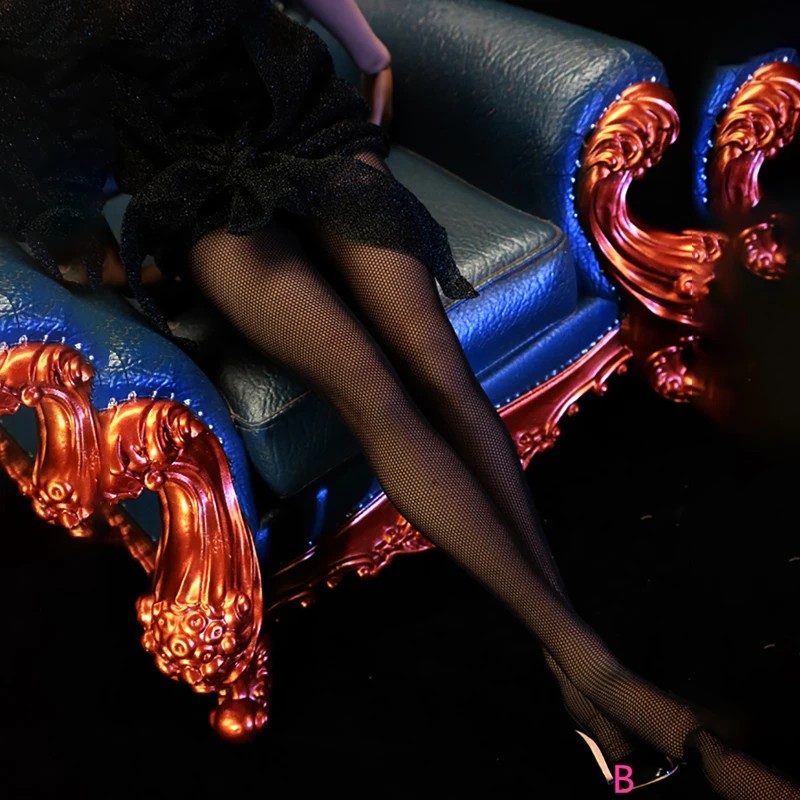 Feeltoys 1/6 escala fogo menina brinquedos ft011 sem costura siamês fishnet meia preta meias longas renda lingerie conjunto f12 "figura do corpo