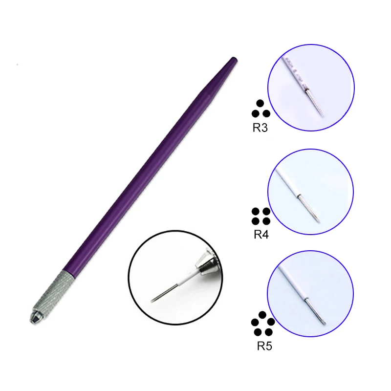 Microblading Shading Pen Tebori Eyebrow Shade Manual Tools Fit For R3 R5 R7 R9 Round Needles Sterilized PMU Use Tattoo Supplies