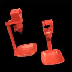 50 Pcs Chicken Drinking Cup Chicken drinking fountain Square pipes 22 * 22mm Animal feeder Rooster Water Red Poultry Feeding