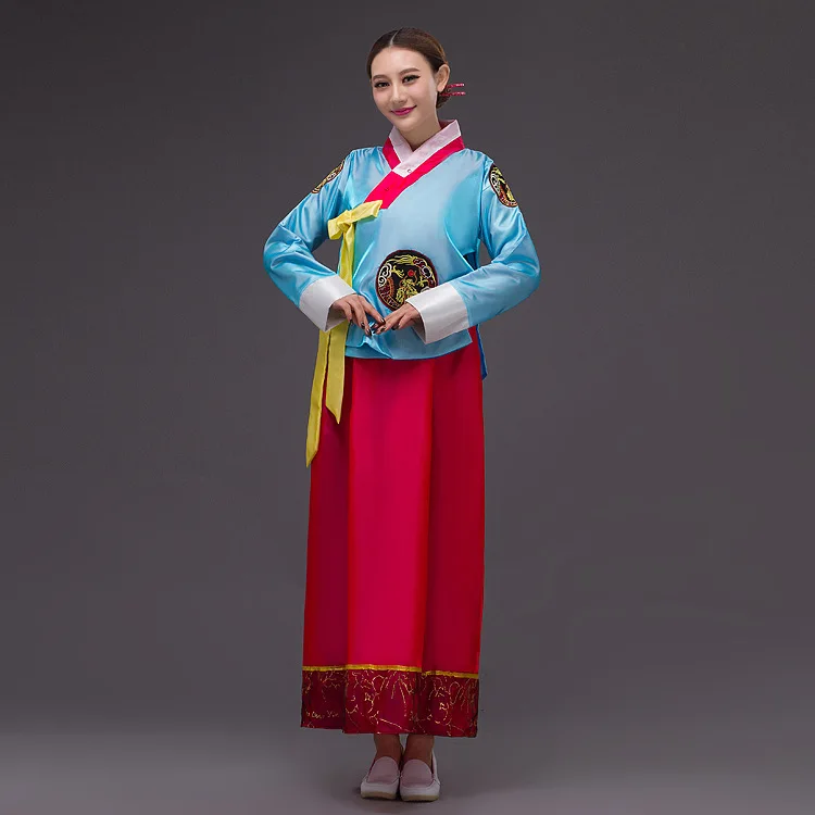 Mulheres Da Ásia Roupas Coreano Tribunal Ladies Étnico Tradicional Show de Dança Traje Traje Nacional Coreano Hanbok Coreano Vestido Cosplay