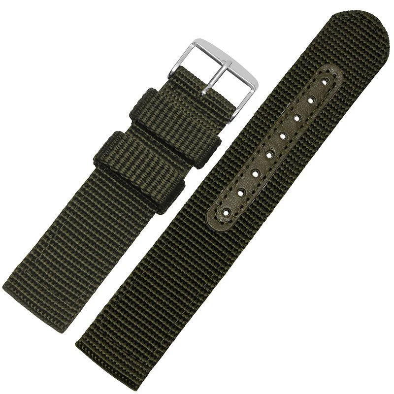 18mm 20mm 22mm High Quality Nylon Watch Band Wrist Strap Belt Watchband Wristwatch Black Blue Brwon Green for Man Woman