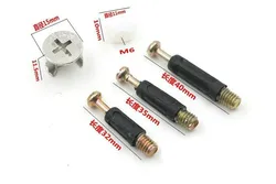 10pcs Three In One Screw, Furniture Connector, Clothes Cabinet, Desk, Link, Fixer, Eccentric Wheel Nut Connection.