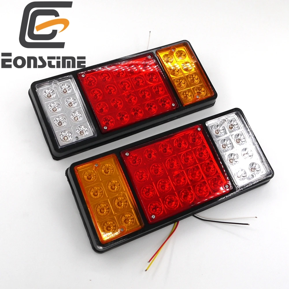 

Eonstime 2pcs Rear 12V/24V Light for Truck 36 LED 2x Rear Lamps Tail Lights Boat Trailer UTE Camper Truck Van Indicator