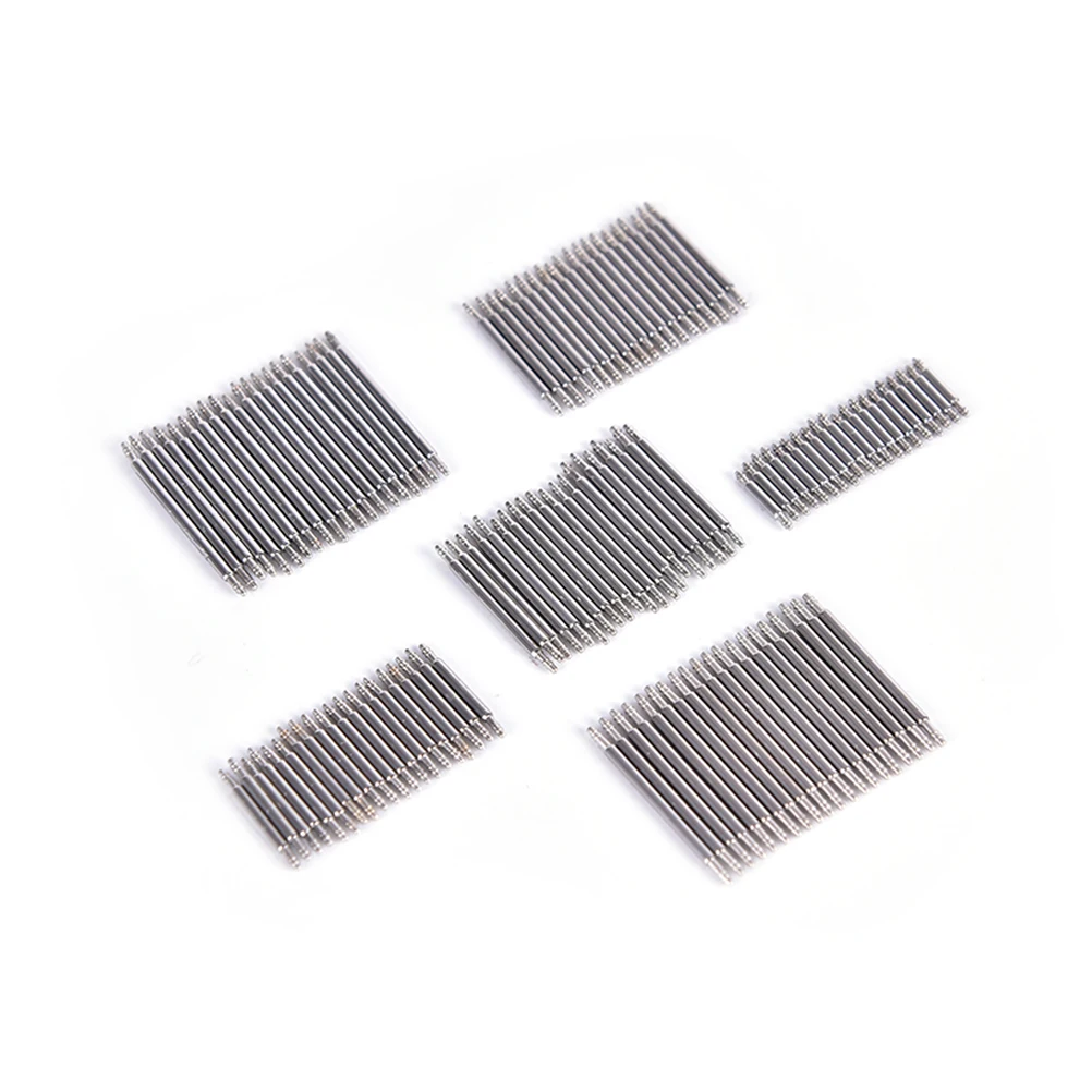 20pcs 8mm 12mm 16mm 18mm 20mm 22mm Stainless Steel Watch Band Spring Bars Strap Link Pins Repair Watchmaker Tools