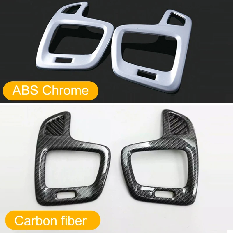 For Jeep Compass 2017 2018 2019 2020 ABS Chrome Car Inner Air Condition Vent Cover Trim Decorative Outlet Frame Auto Accessories