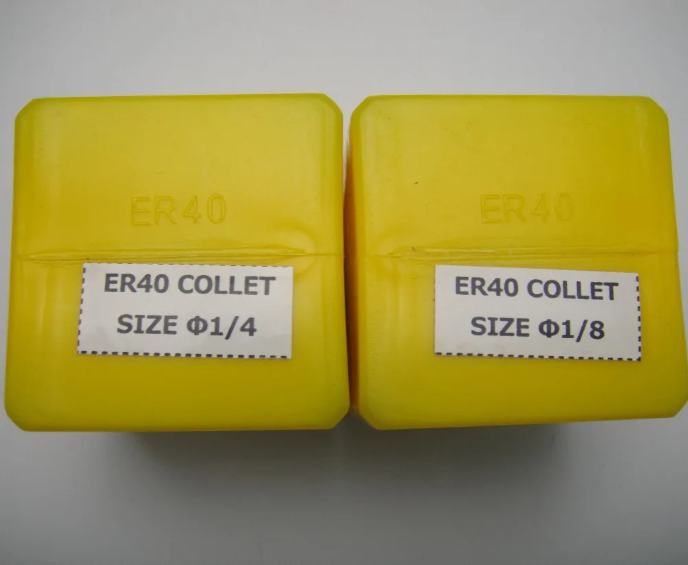 Pinza de resorte estándar imperial ER40 de 2 piezas para husillo de fresadora cnc 1/8 y 1/4