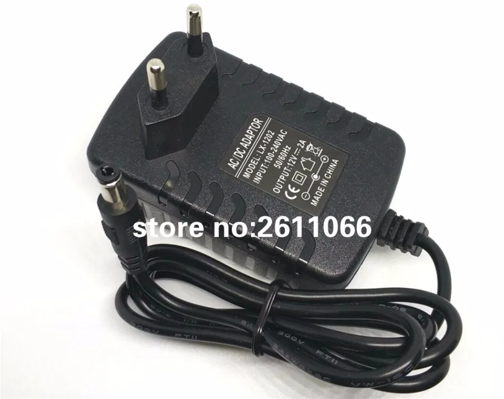 

LX1202 12V2A AC 100V-240V Converter Adapter 5.5*2.1 DC 12V 2A 2000mA Power Supply EU Plug 5.5mm x 2.1-2.5mm for LED strip CCTV