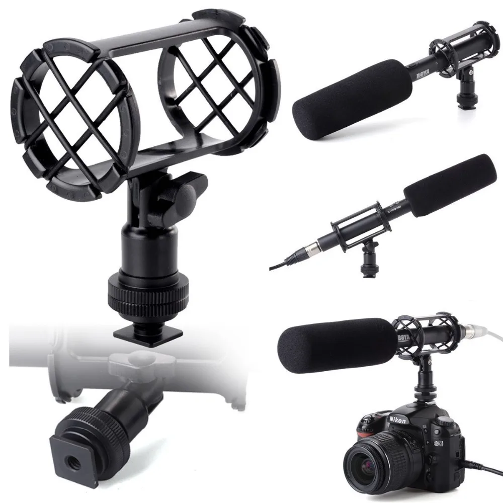Microphone Shock Mount for AKG D230 Senheisser ME66 Rode NTG-2 NTG-1 Audio-Technica AT-875R Sony ECM-CG50 Shotgun Microphones
