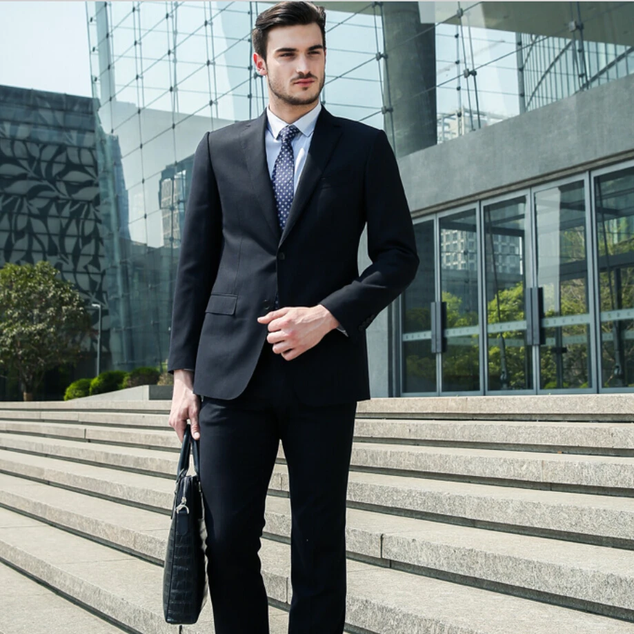 

Best Selling Best Handsome Fashionable Men Suits Casual Blazer Jacket+Pants+Tie Three Piece Groom Wear Business Clothing