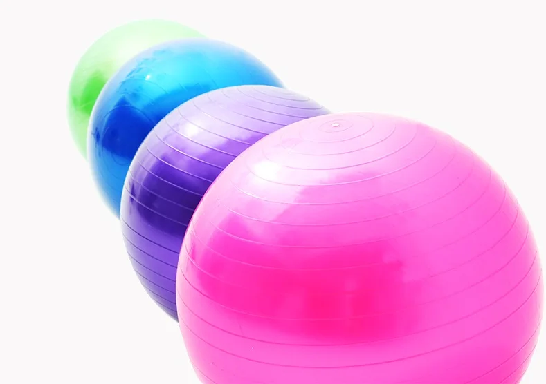 Yoga Ball 65cm colorful thickening popping-proof for lose weight fitness muscle practice keep fit gym exercise