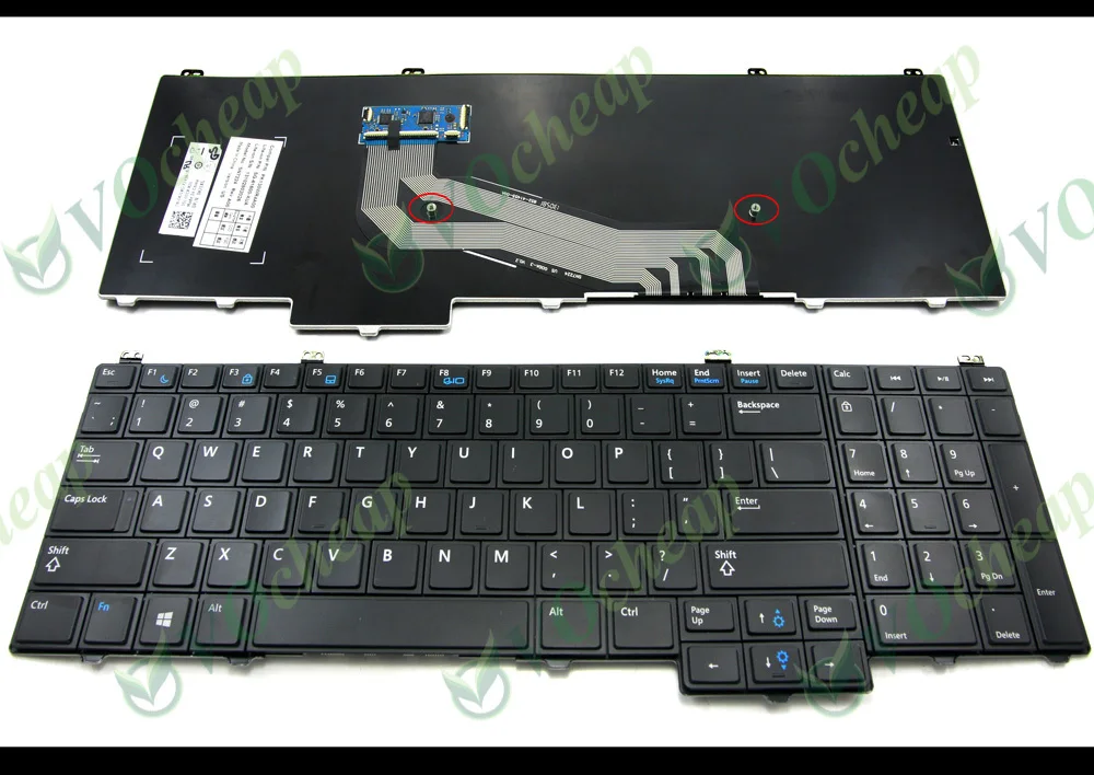 New Laptop Keyboard for Dell Latitude 15 5000 Series (Latitude E5540) With Pointer No Backlit Black US Version - 0DY26D