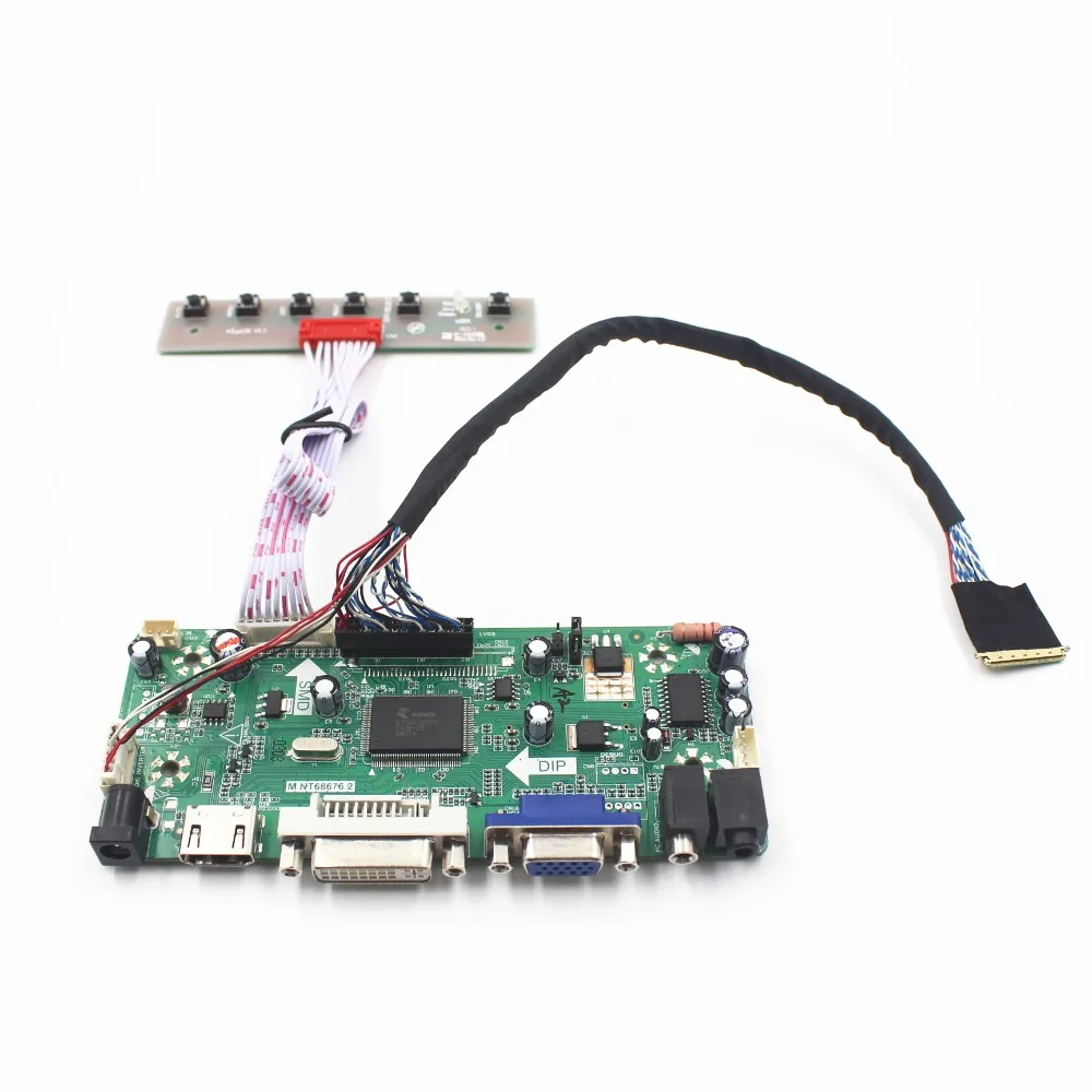 LCD lvds control board kit with VGA DVI AUIDIO HDMI-compatible for 17.3 inch 1920X1080 FHD HSD173PUW1-A 40 PIN by free shipping