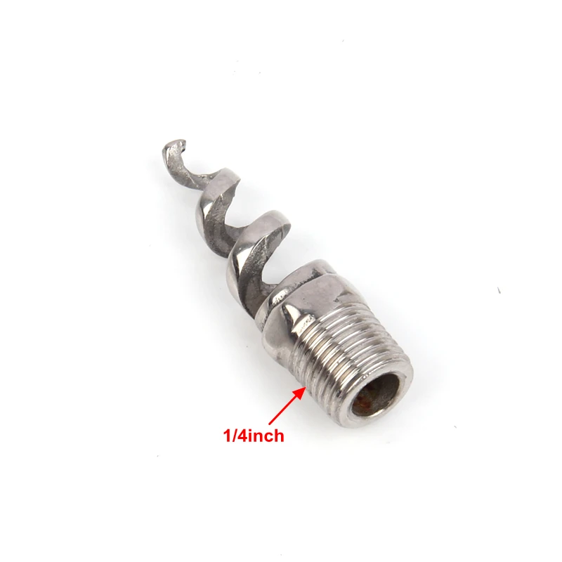 1-10pcs 1/4 Inch Stainless Steel Spiral Nozzle Male Thread Silver Atomizating Sprinkler Garden Irrigation Spiral Cone Nozzle