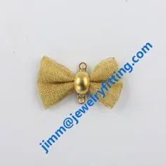 

2000pcs Mesh brass charm bownot shape reseau bead findings connector for DIY jewelry accessories