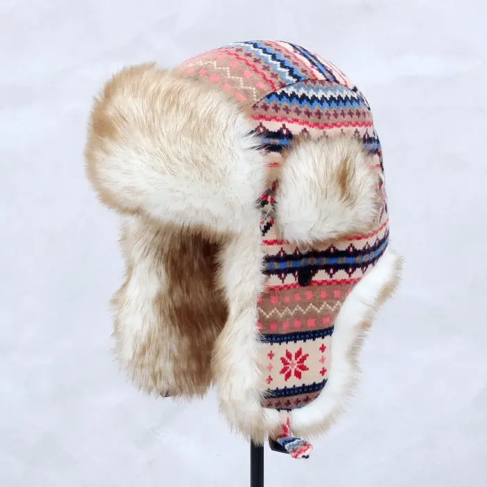 

Super warm! Autumn and winter women's National trend lei feng cap skiing motorcycle thermal flying ear protect hat ear