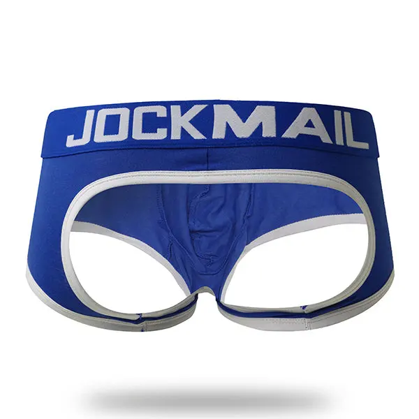 JOCKMAIL Sexy Men Underwear BOTTOMLESS BOXER men G-strings tanga underpants Gay Underwear Open Backless crotch Jockstraps