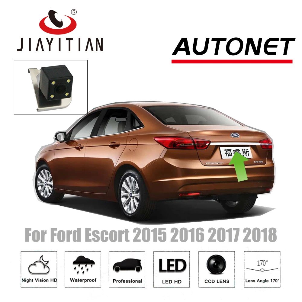 

JIAYITIAN Reverse Camera For Ford Escort 2015 2016 2017 2018 CCD/Night Vision Rearview camera Backup Camera license plate camera