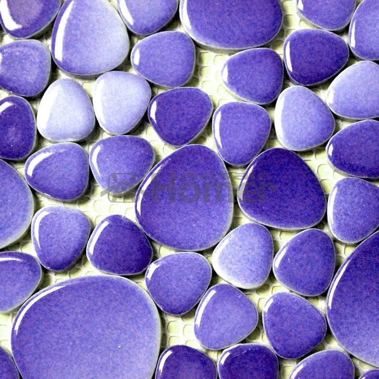 shipping free!! sea blue pebble mosaic tiles bathroom floor, wall tiles, ceramic tiles for kitchen floor tiles