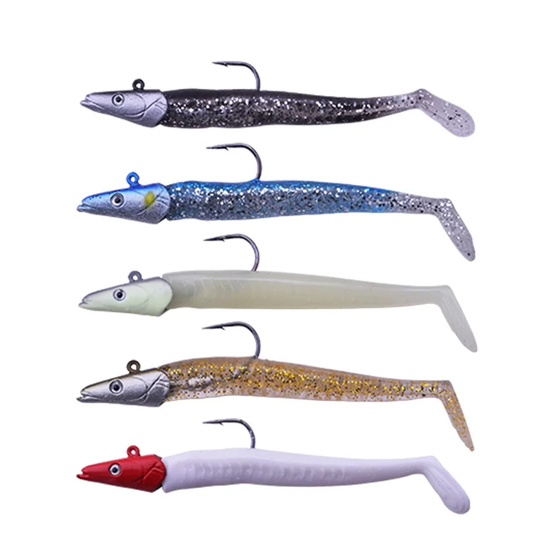 Proleurre 1Pcs 11cm 21g Jig Fish Head Sinking Fishing Lure Wobbler Fresh Salt Water Natural Vivid Body Jigging Soft Bait YR-228