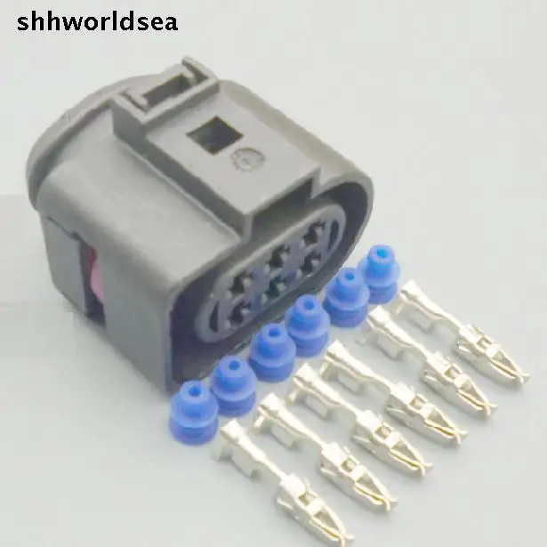 

Shhworldse 100Sets 6pin Car Sensor Plug 6Way Auto Waterproof Electrical Connector 1J0 973 733 1J0973733 For VW For Audi