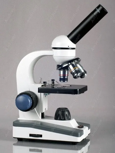 LED Student Science Microscope--AmScope Supplies 40X-800X Coarse & Fine LED Student Science Microscope + Imager