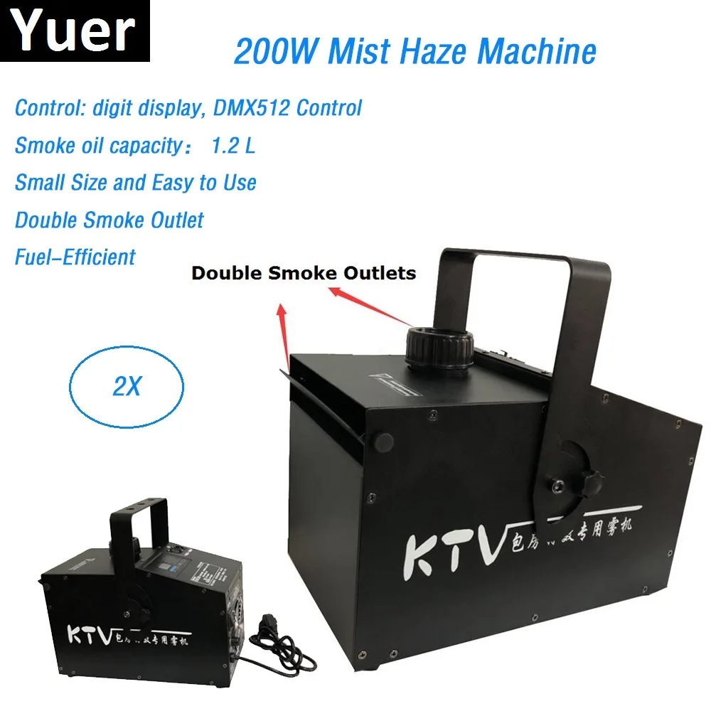 

200W Mist Haze Machine DMX512 Control Smoker Machine 1.2L Oil Capacity Perfect For Wedding Home Party Stage Dj Lighting Shows