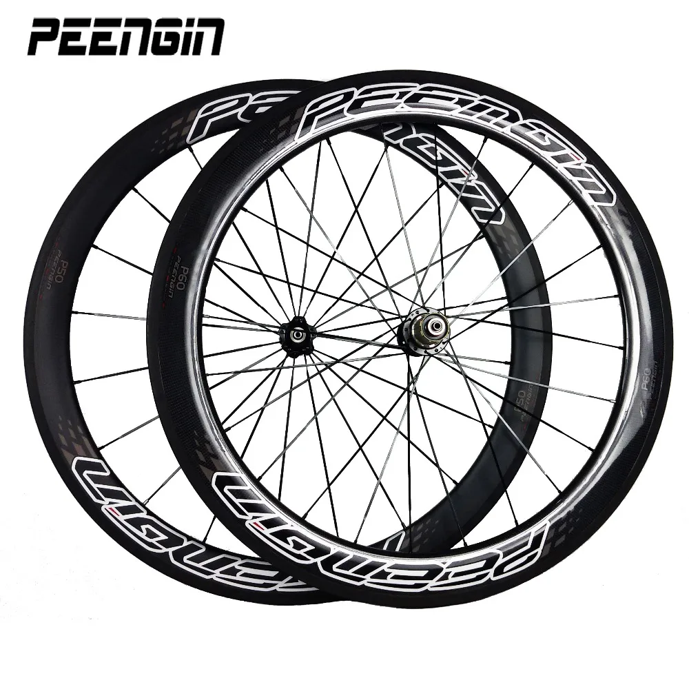 High Cost-Effective Carbon Wheelset 50mm 60mm Rodas Clincher Road Bike 25Mm Wide U Shape Rim 20/24 Hole Nipple DIY Light Wheels