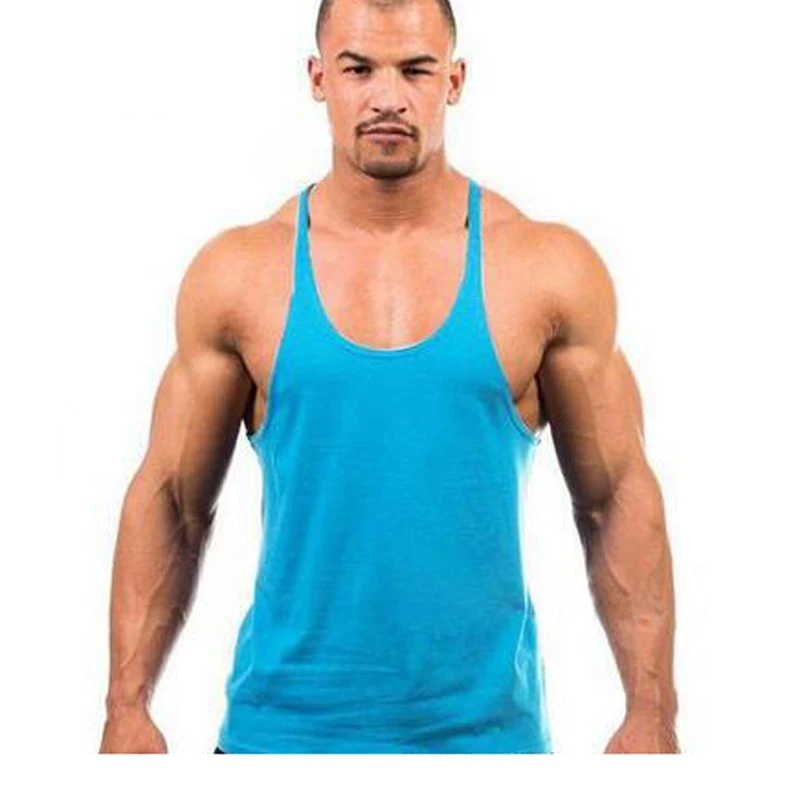 Summer Mens Vest Sport Bodybuilding Tank Tops Gym Fitness Clothing Male Solid Pure Cotton Breathable Quick Dry Undershirt M-XXL