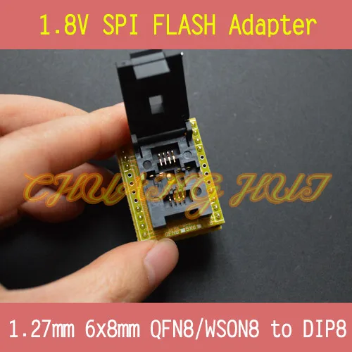 

Адаптер 6 мм x 8 мм QFN8 для вспышки 1,8 в SPI QFN8 6x8 мм W25 MX25 можно использовать с программаторами, такими как TL866CS TL866A WSON8 DFN8 test
