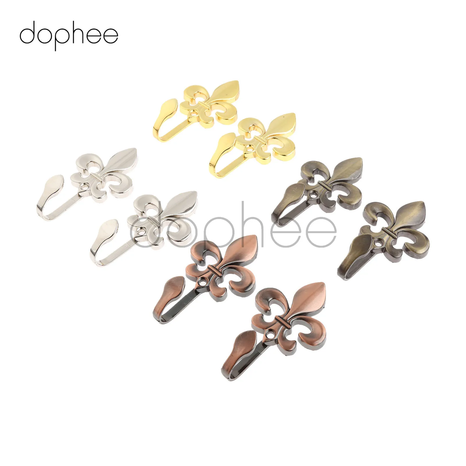 dophee 2pcs Curtain Tieback Tassel Hook Plum Flower Pattern Window Curtain Holders Accessories Towel Cloth Coat Wall Door Hooks