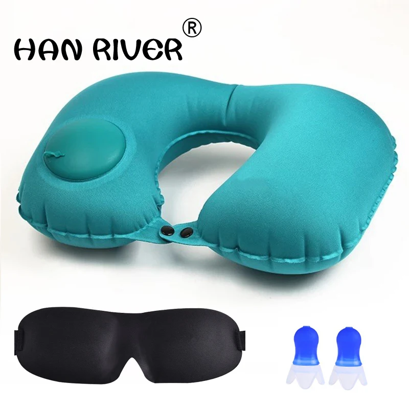 

U-Shape Travel Neck for Airplane Office Inflatable Neck Cushion Travel Accessories Comfortable Pillows Health Care H0159