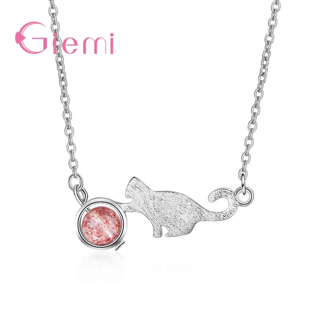 New Latest Animal Shape Necklace Cut Pet Cat Shape Pendant Necklace Original  Silver Jewelry Pretty Birthday Party wear