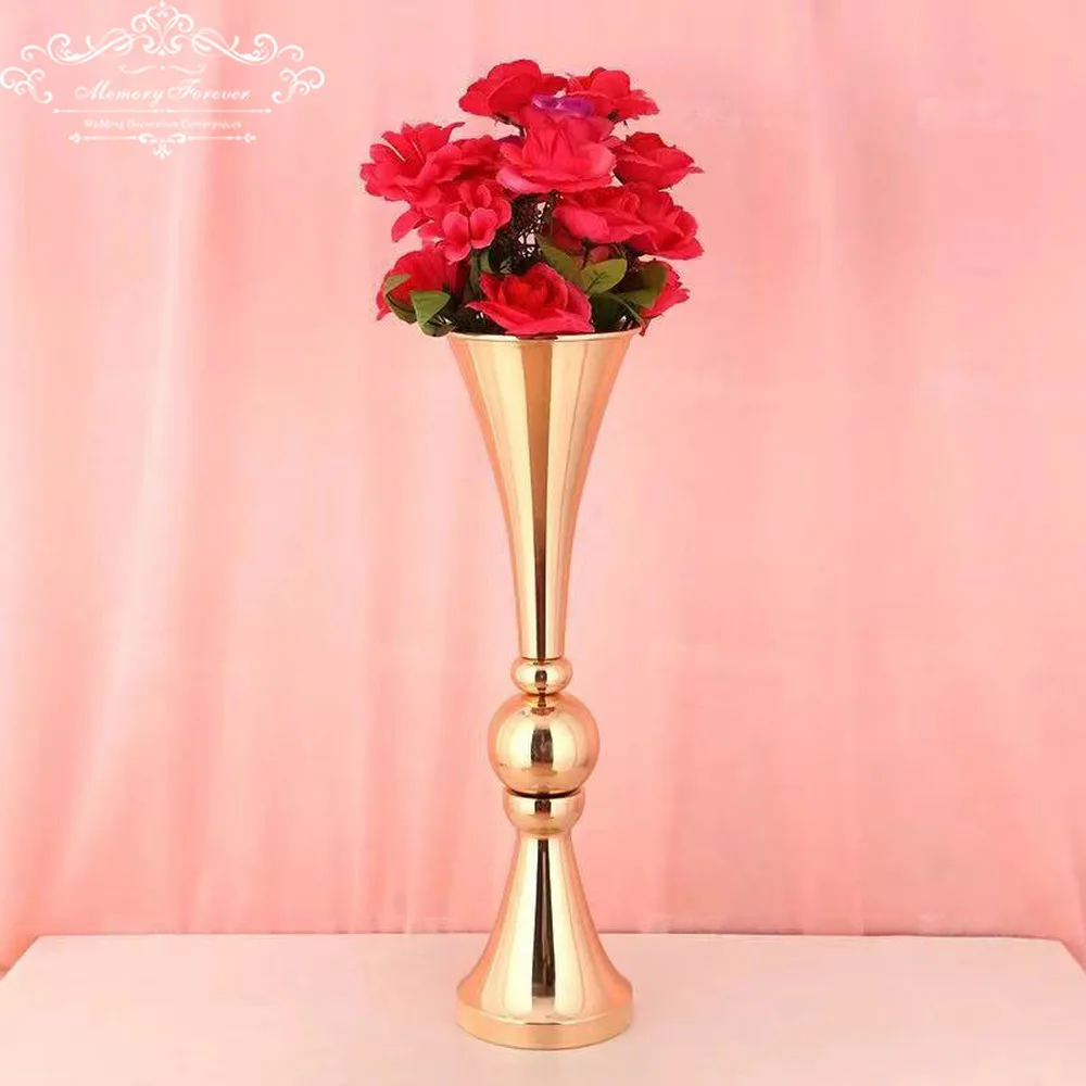 

2018 New Style Wedding Flower Vase Trumpet Stand Marriage Decorative Centerpiece Table Decoration Event Road Lead