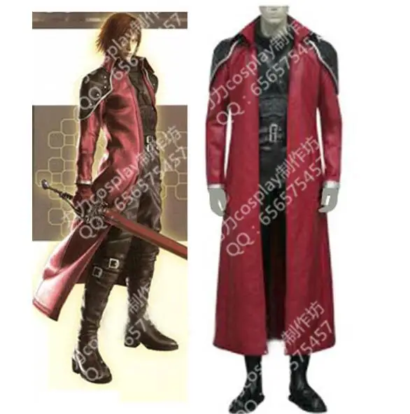 2017 Final Fantasy VII Genesis Rhapsodos Deluxe Cosplay Uniform Suit Full Set Men's Halloween Costumes Custom-made