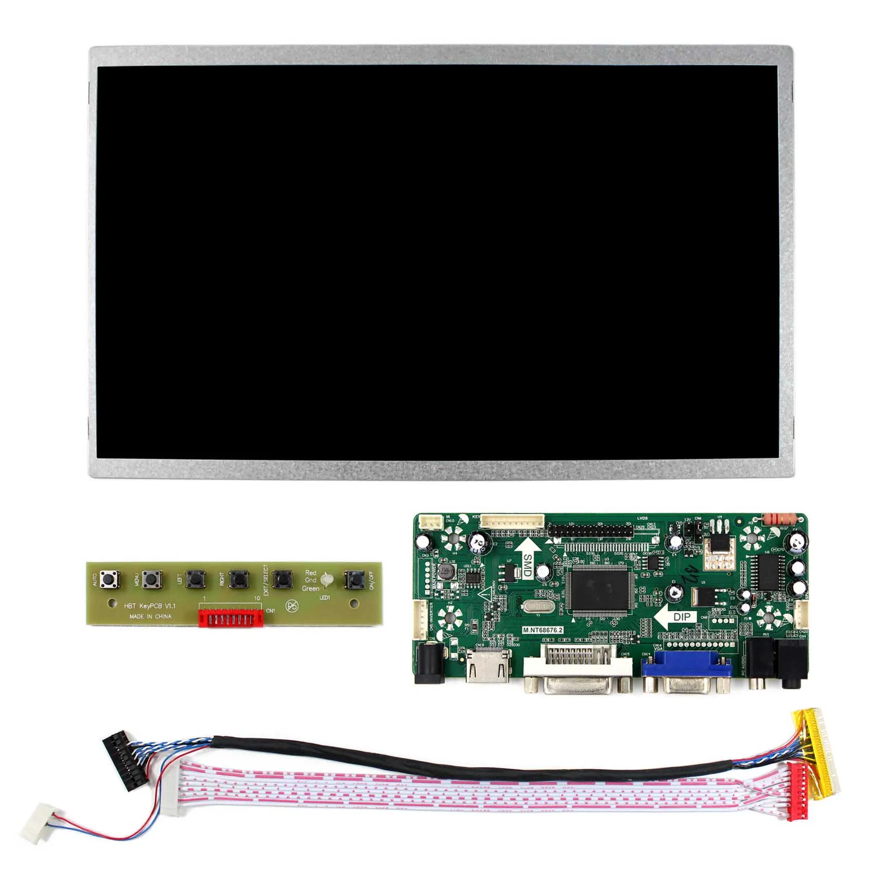 HD MI DVI VGA LCD Controller Board+11inch HSD110PHW1 1366x768 LCD Screen