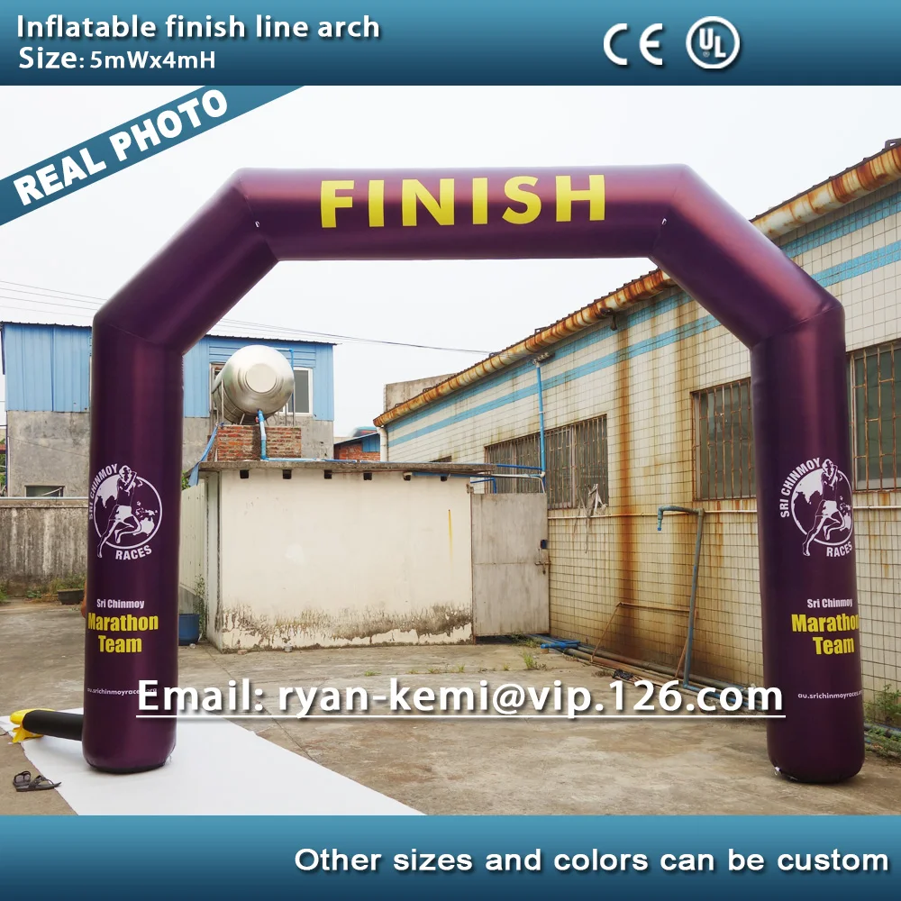 Free shipping custom 5mx4m inflatable arch inflatable start finish line arch