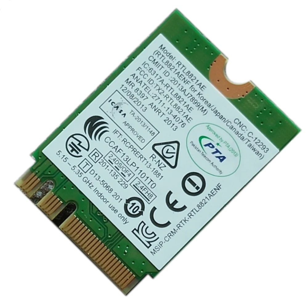 RTL8821AE 1x1AC + BT4.0 M.2 tarjeta WLAN para Lenovo AIO 300-23ISU Series,FRU 00JT454 SW10G69297