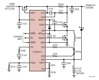 LTC4012CUF-2 LTC4012IUF-2 LTC4012CUF-3 LTC4012IUF-3 LTC4012-عالية الكفاءة ، متعددة الكيمياء شاحن بطارية مع PowerPath