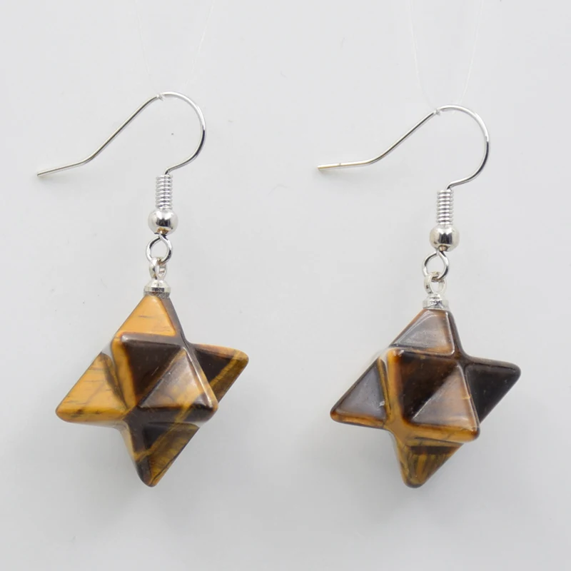 ใหม่ Light สีเหลืองทองสีชมพูควอตซ์สีฟ้าสีเทาแมวตาหิน Rhombus ต่างหูหญิงเครื่องประดับหินธรรมชาติ Dangle ต่างหู