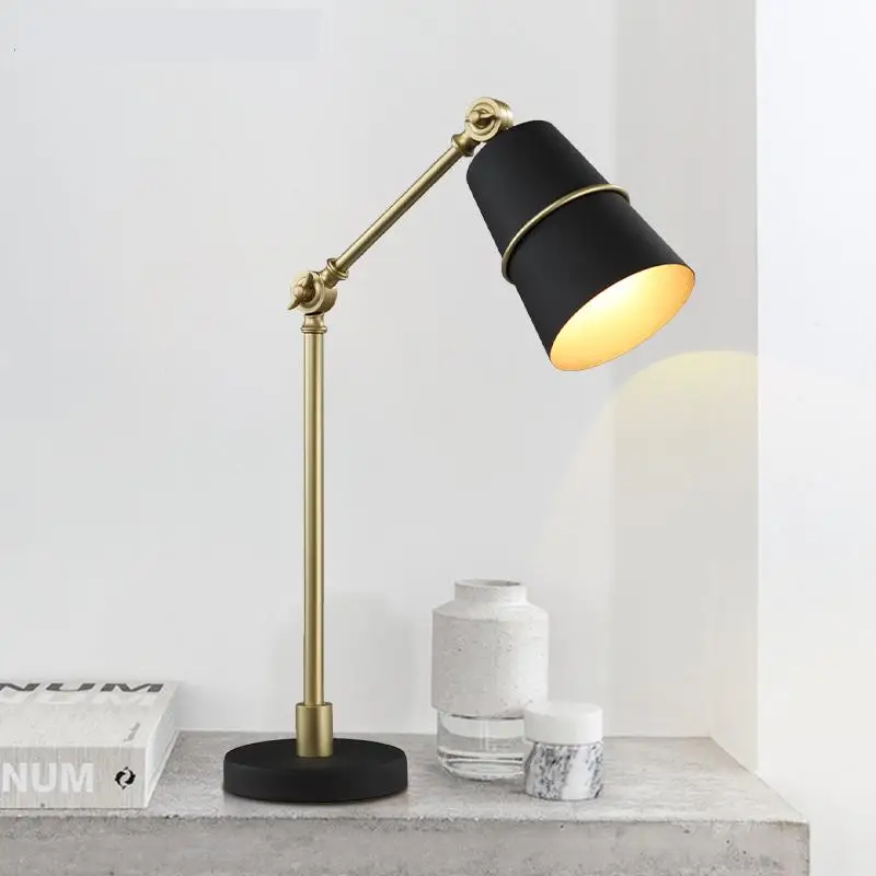 Nordic design Black Boss Desk Lamp Banker's table lamp Living Room Bedroom Iron Art Reading Led Desk Table Lamp stody work lampe