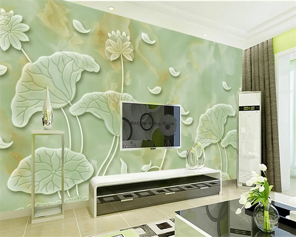 

beibehang Home decoration wallpaper custom mural imitation jade carving marble TV wall decoration painting 3d wallpaper mural