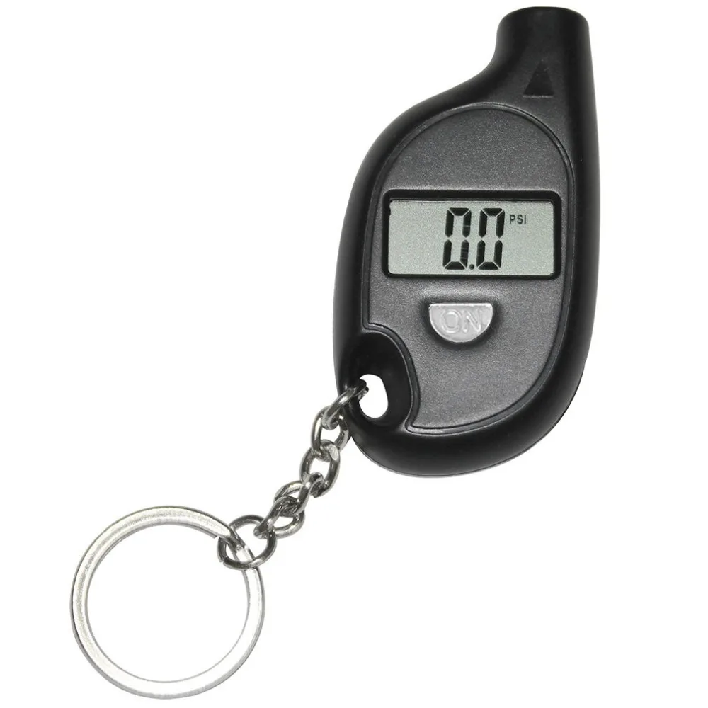 Mini Keychain style Tire Gauge Digital LCD display Car Tyre Air Pressure tester meter Car Auto Motorcycle tire Safety alarm