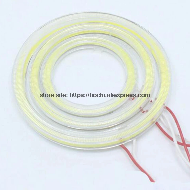 Excellent 2pc  Rings Angel Eye car Headlight COB 60/70/80/90/100/110/120 mm Lampshades Bright auto drl Angel Eyes Motorcycle