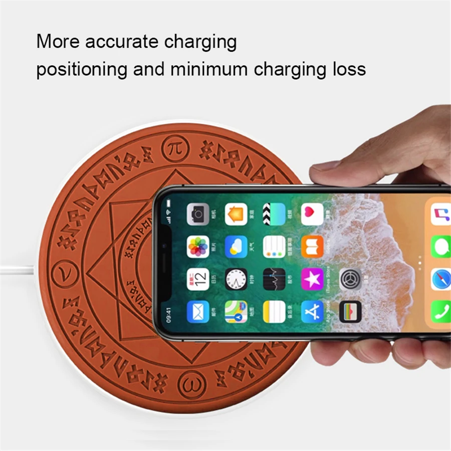 Magic Array Wireless Charger 10w Ultra-Thin Qi Fast Wireless Charging Pad, Compatible with iPhone X/XS/MAX/8/8 Plus/ Note 9