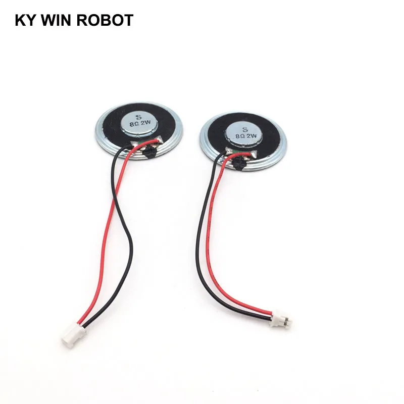 2pcs/lot New Ultra-thin speaker 8 ohms 2 watt 2W 8R speaker Diameter 40MM 4CM thickness 5MM with PH2.0 terminal wire length 10CM