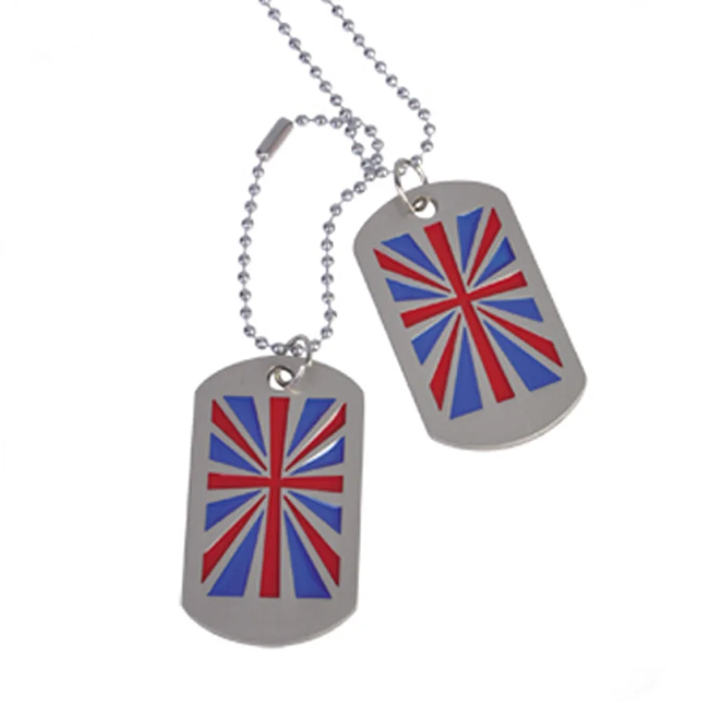 Customized Cross Design Enamel Flag dog tag cheap custom Personalized metal Dog Tags