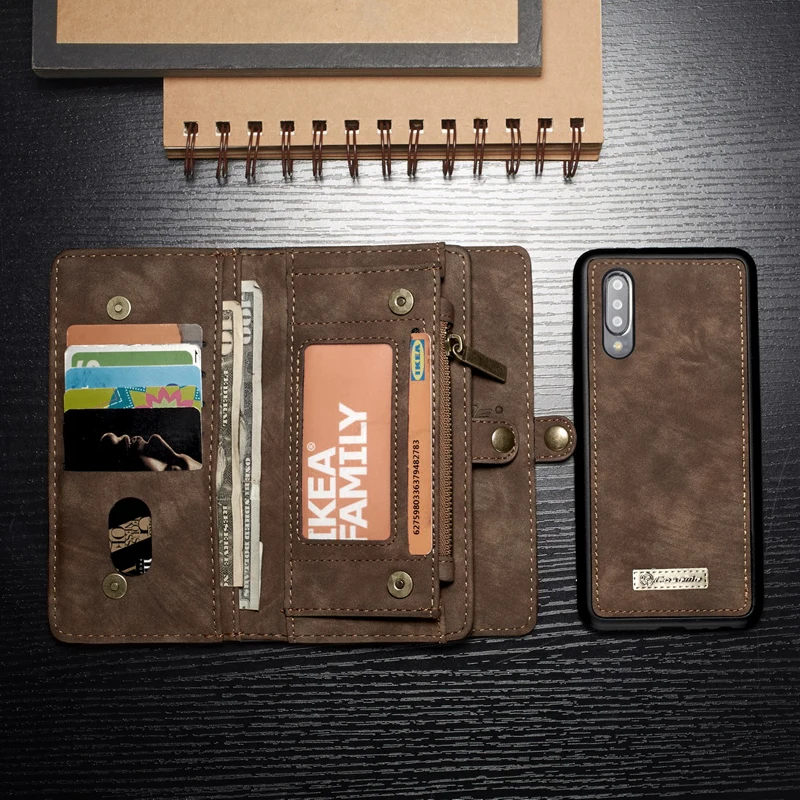 For Samsung Galaxy A50 A50s Case Zipper Leather Wallet Cover Case for Coque Samsung Galaxy A50 A 50 A505F Phone Bag Case Fundas