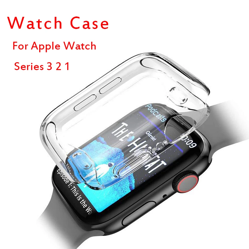 MNWT Soft And Slim Case for Apple Watch 38mm/42mm TPU Screen Protector Cover for iwatch Watch Series 1 2 3 All-around Protect