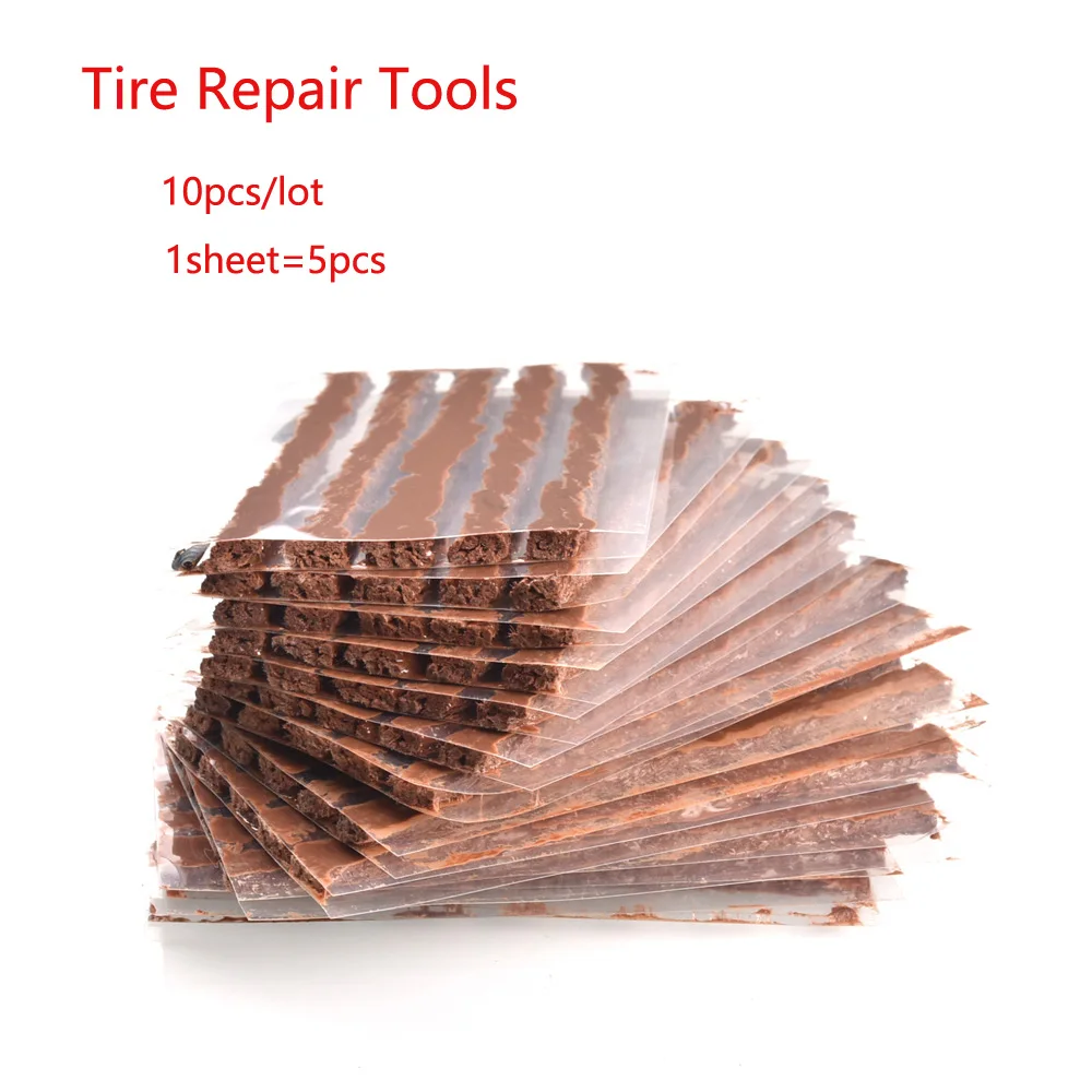 

10Pcs/lot Car Motorcycle Bike Rubber Strips Tubeless Seal Strip Vacuum Wheels Tire Puncture Tape Auto Tire Repair Tools