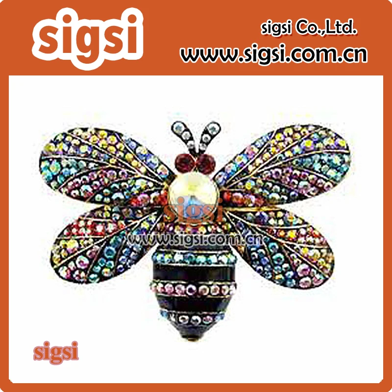 

Wholesale alloy insect rhinestone brooch